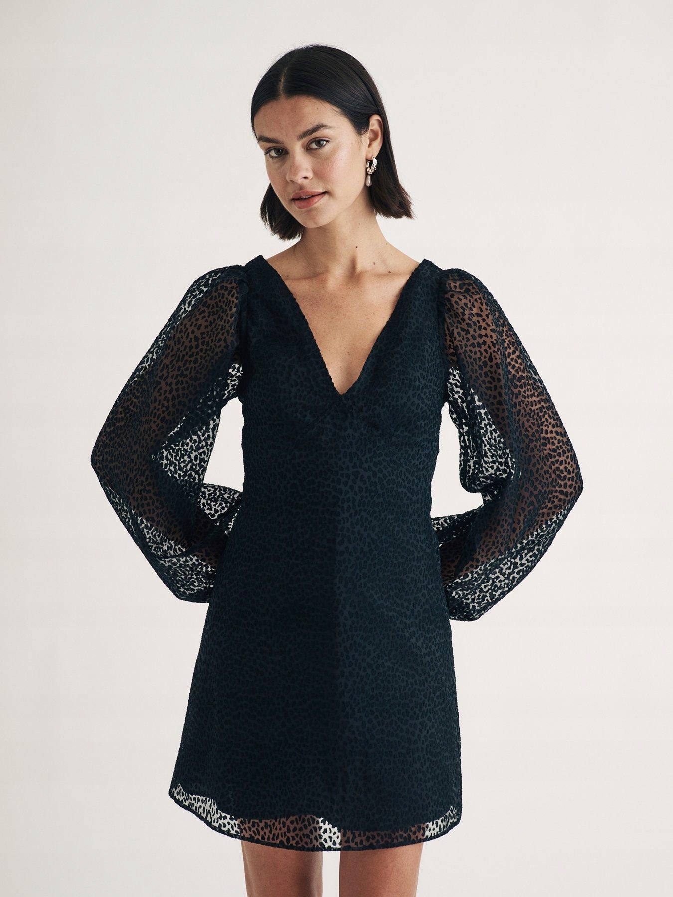 Nobody-s Child Czarna Sukienka Mini Zamek (40)