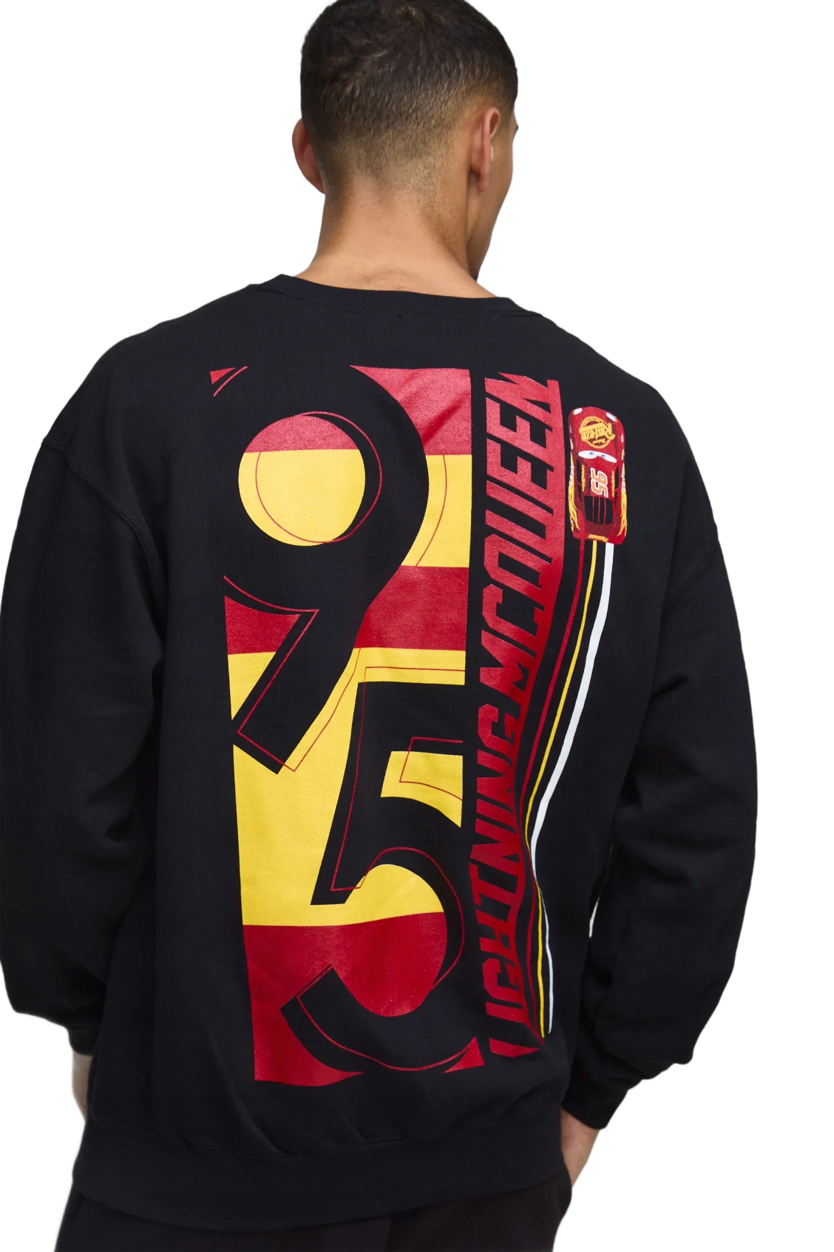 Boohooman Pánská Mikina Černá S Potiskem Dlouhý Rukáv Z3A