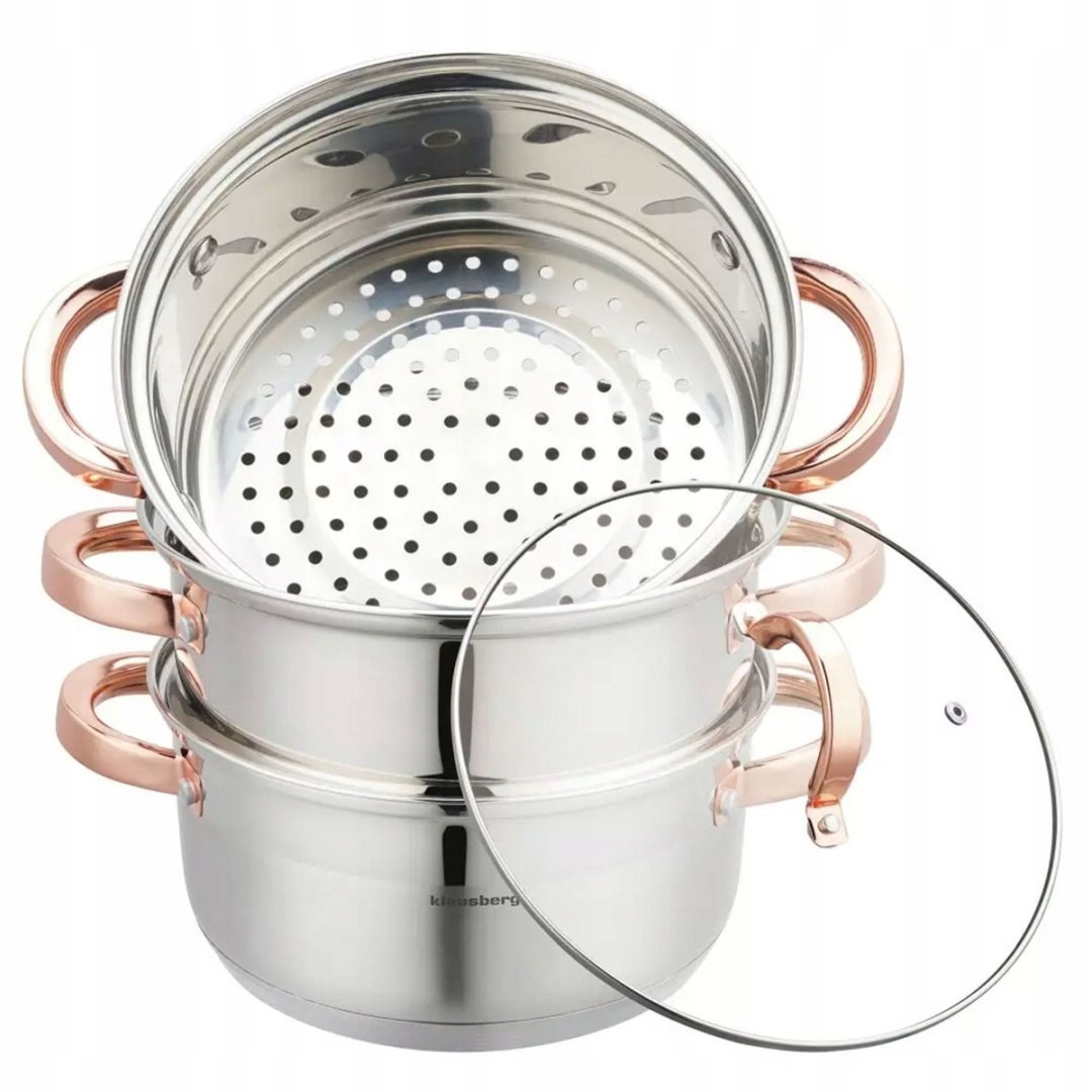 Hrnec Na Páru Klausberg 4 Díly 20 cm KB-7729 Rose Gold