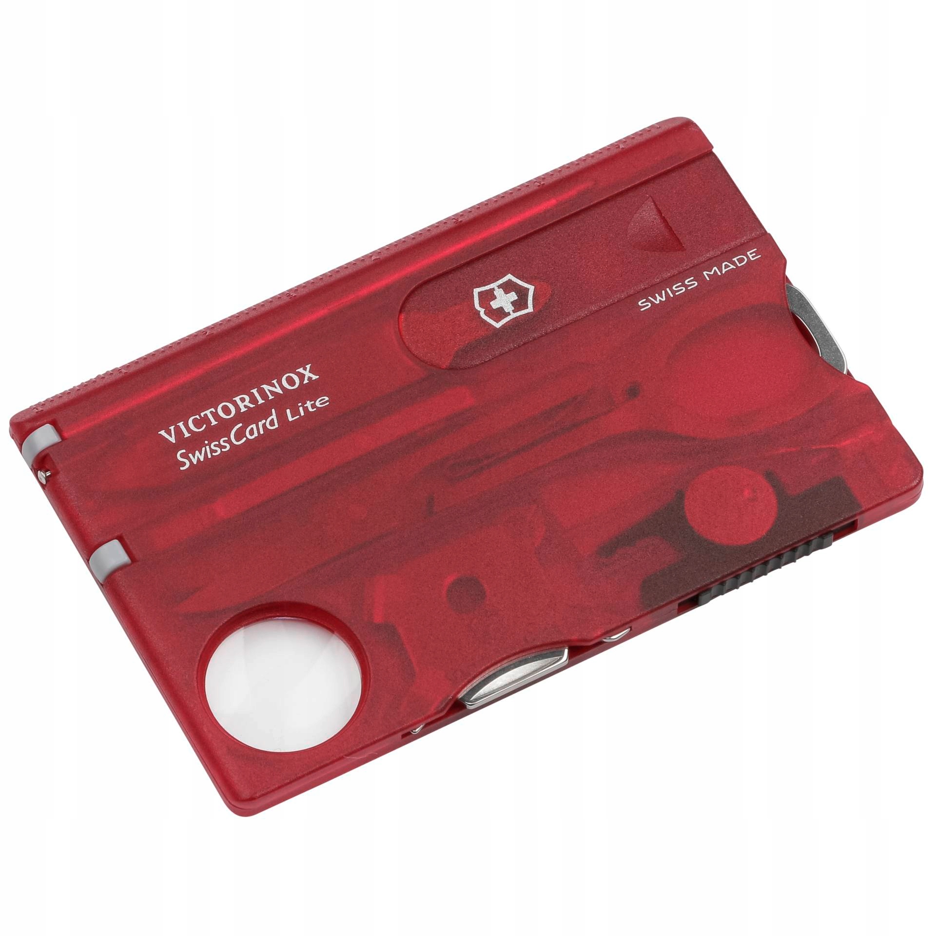 Victorinox Swisscard Lite červená průhledný