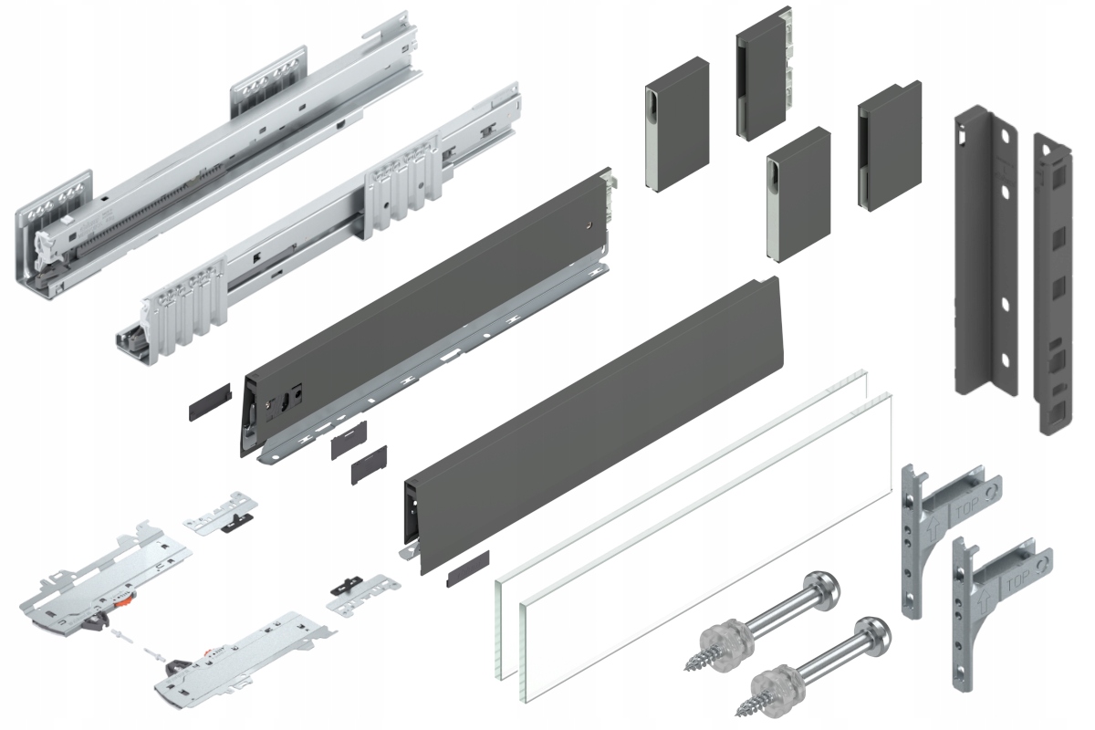 Blum Šuplík Merivobox 450 Vysoká E Tip-On Antr