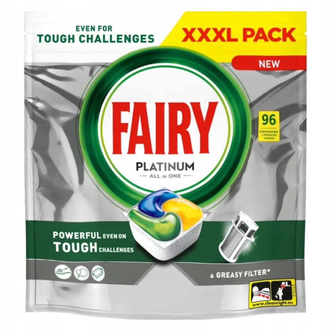 Fairy Platinum All in One Tabletki do Zmywarki Cytrynowe 96 szt