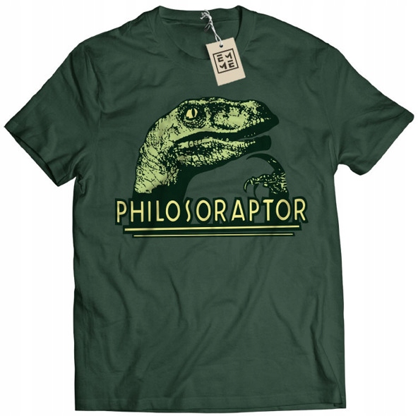 

Koszulka Philosoraptor T-rex zielona 2XL
