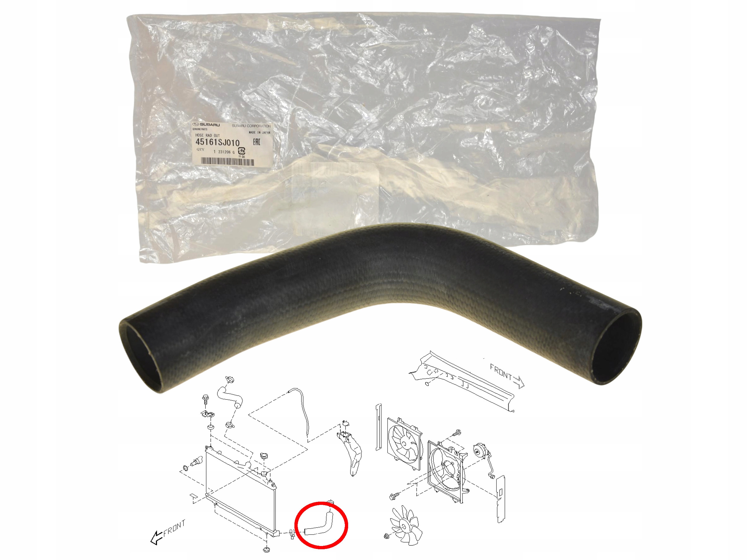 Kabel Trubka Hadice Chladiče Vody Spodní 45161SJ010 Oe Subaru Forester