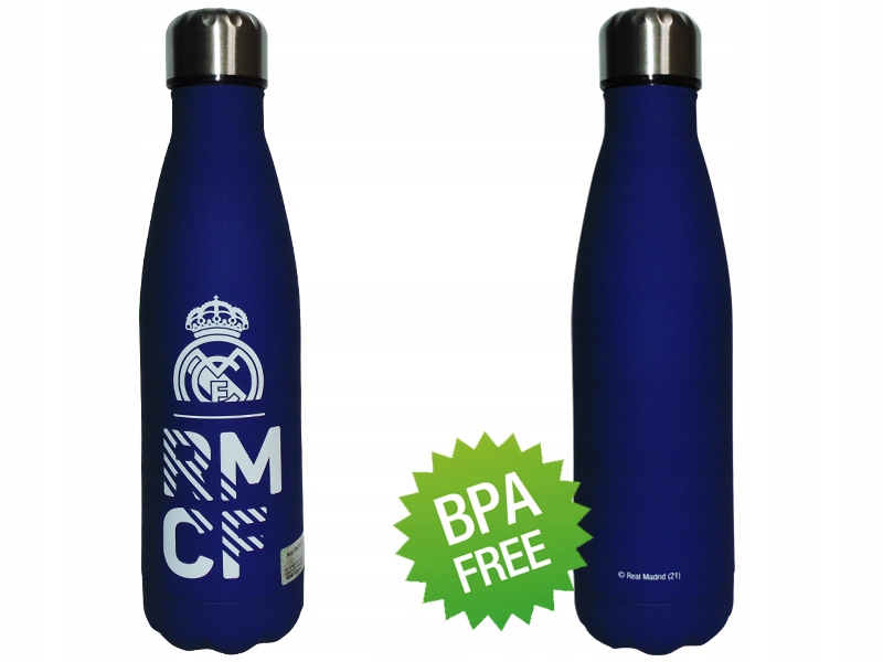 Real Madryt Bidon Kubek Termiczny Termos 500 ml Niebieski