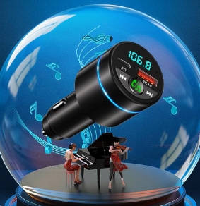 Transmiter Fm Bluetooth Pd 30W Usb Usb-c BC61 Ładowarka Samochodowa