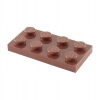 

Lego Płytka 2x4 Red Brown 1szt 3020 4211186 N
