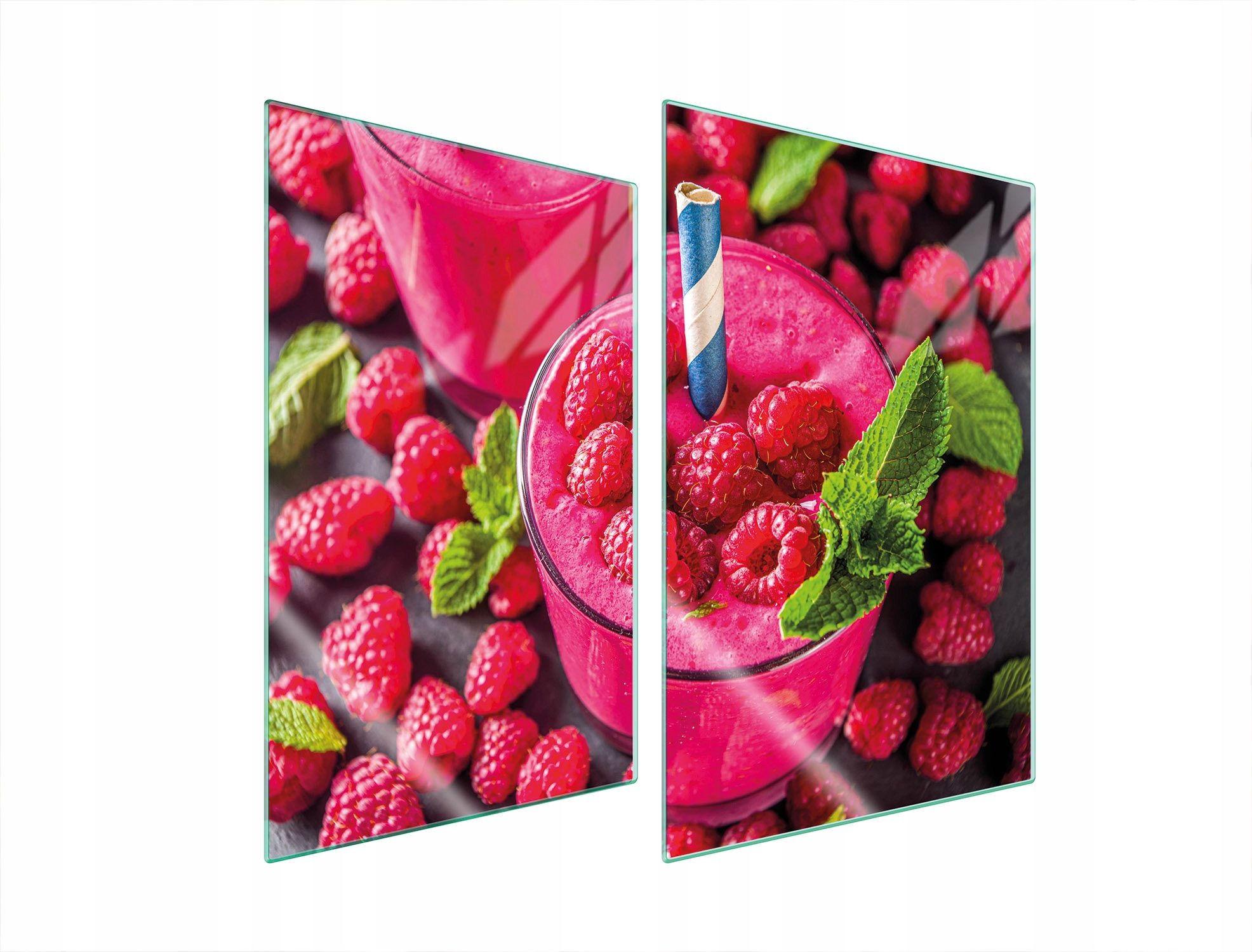 Skleněná Ochranná Deska Do Kuchyně 2x35x52 Maliny Tvrzené Sklo