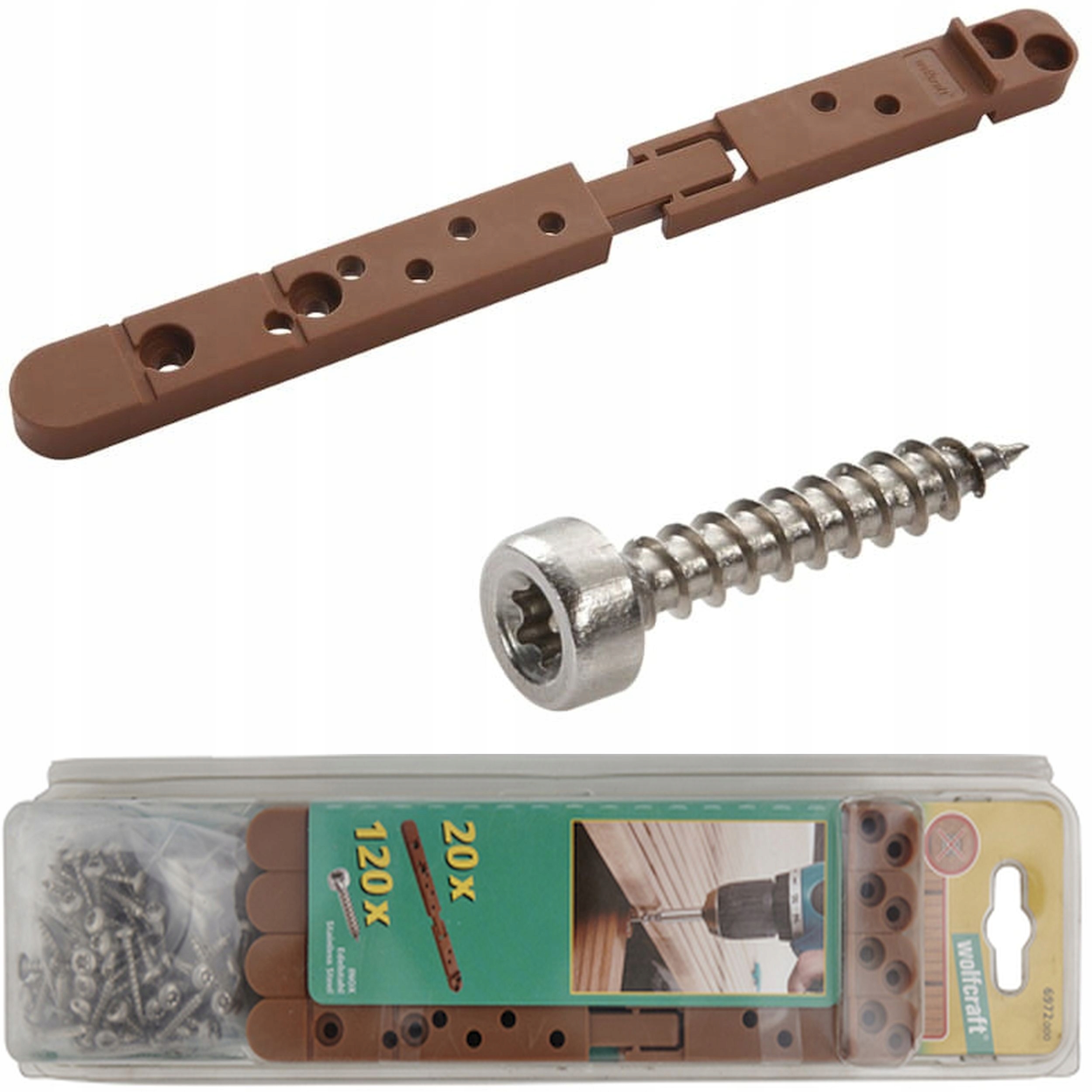 

Wolfcraft Łączniki ukryte połączenia tarasowe 6972