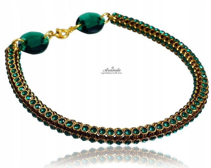 Krystaly Náramek Emerald Leaf Crystallized