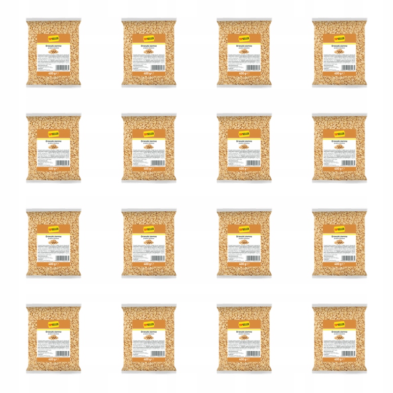 Topseller Orzeszki ziemne prażone, niesolone 400 g X16