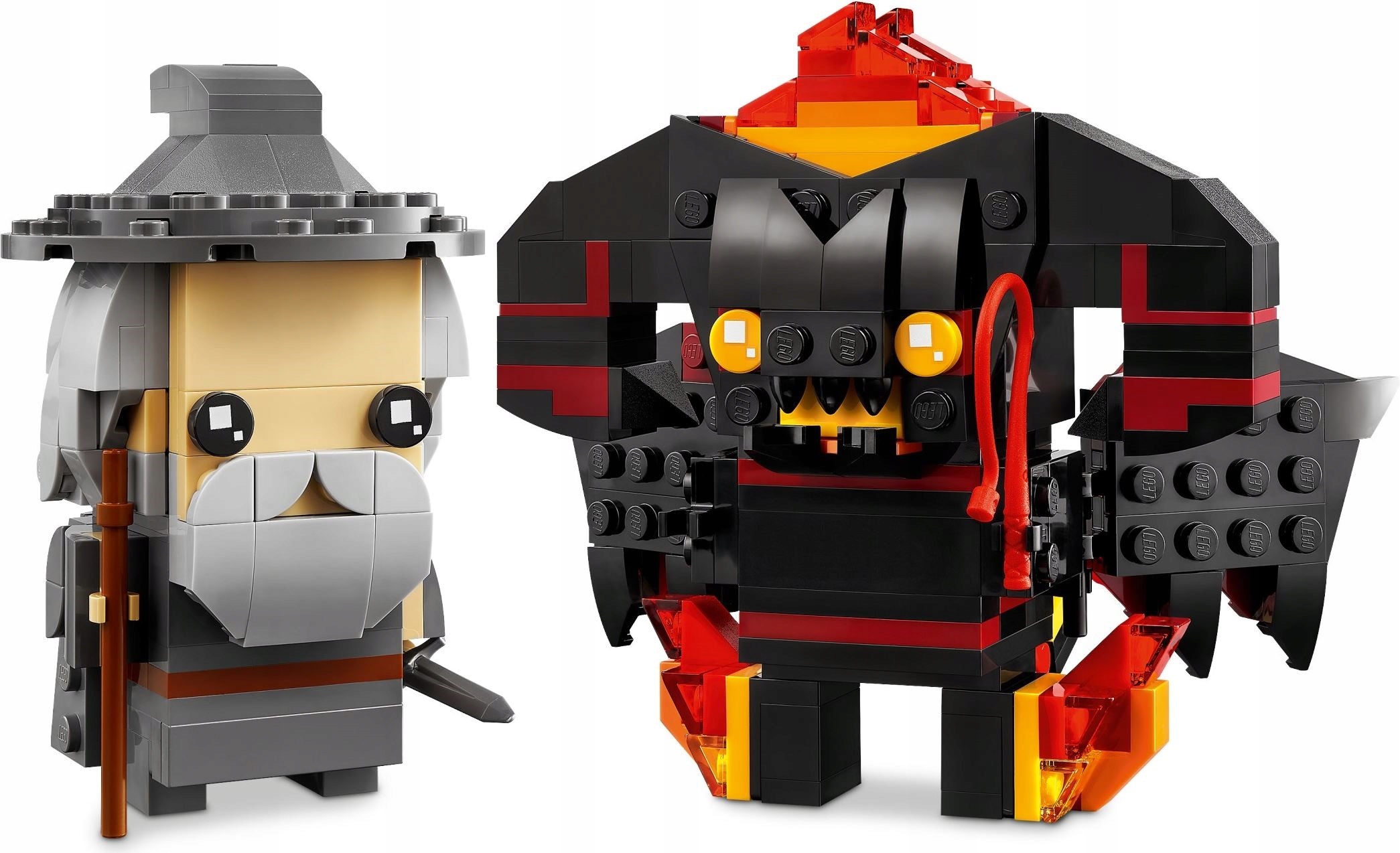 LEGO BrickHeadz LOTR Gandalf Balrog 40631 + Torba LEGO - Klocki na prezent Marka LEGO