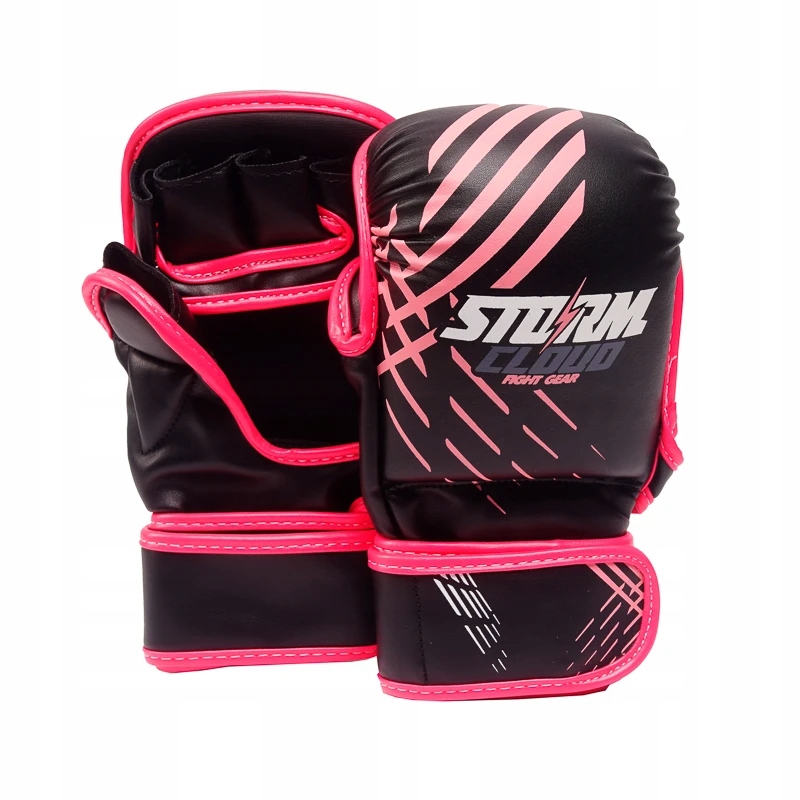 StormCloud Rękawice do Mma Lynx Sparingowe Czarno-Różowe 7oz S