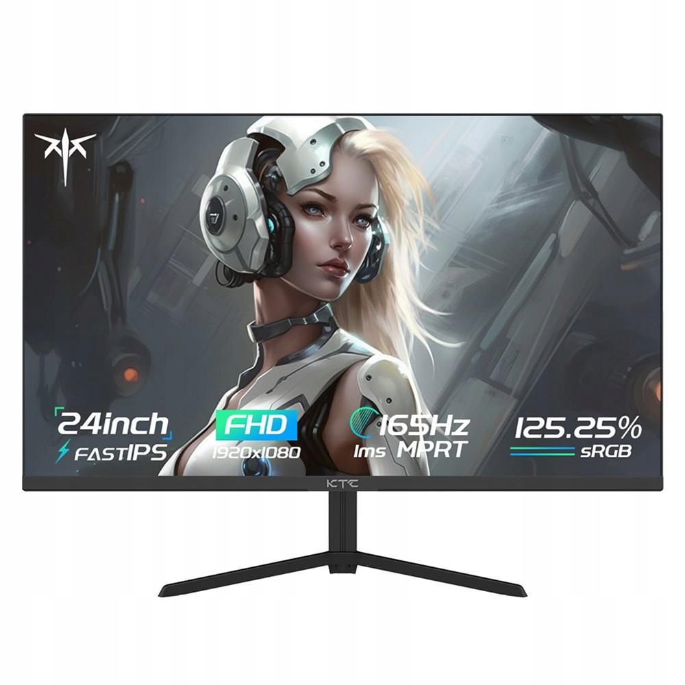 24'' IPS 1920x1080 MONITOR GAMINGOWY 165 Hz 1 ms 300 cd/m² HDMI KTC H24T09P Rodzaj podświetlania LED