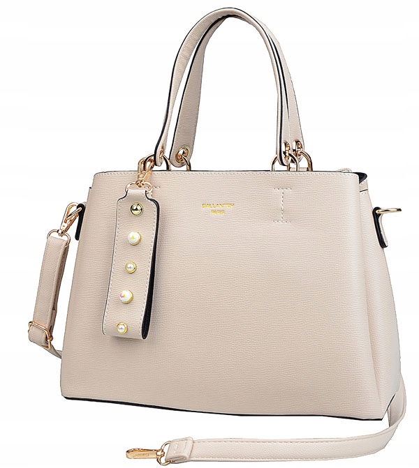 GALLANTRY elegancka TOREBKA damska KUFEREK pasek LOGO przywieszka