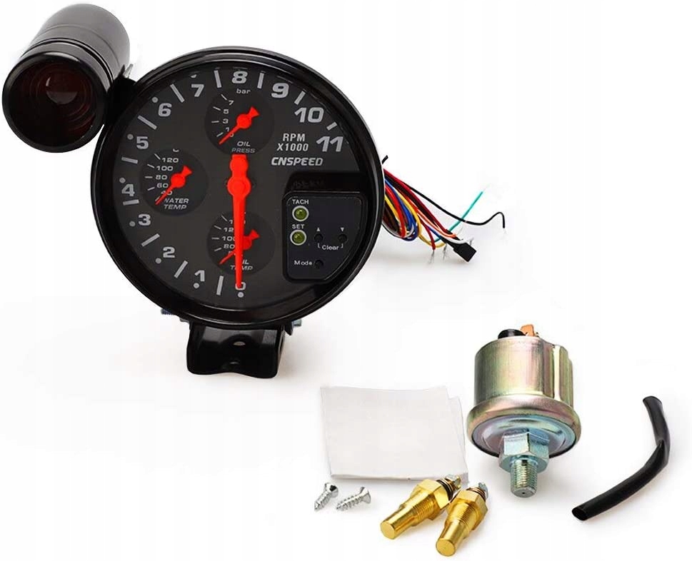 Jason202304080008 - Автомобільний тахометр 4 в 1 темп. води спідометр