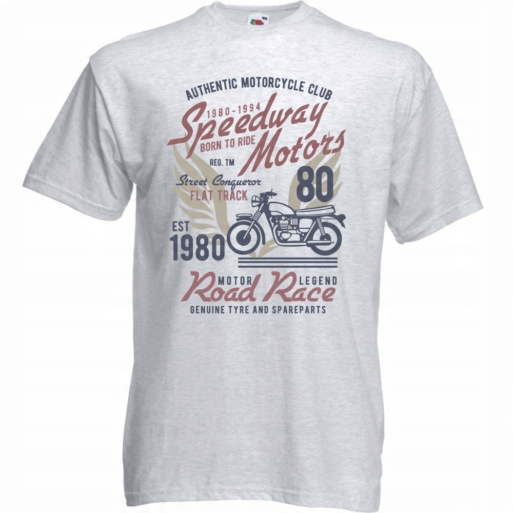 

Koszulka motocykl wyścigi motocyklista M ash szara