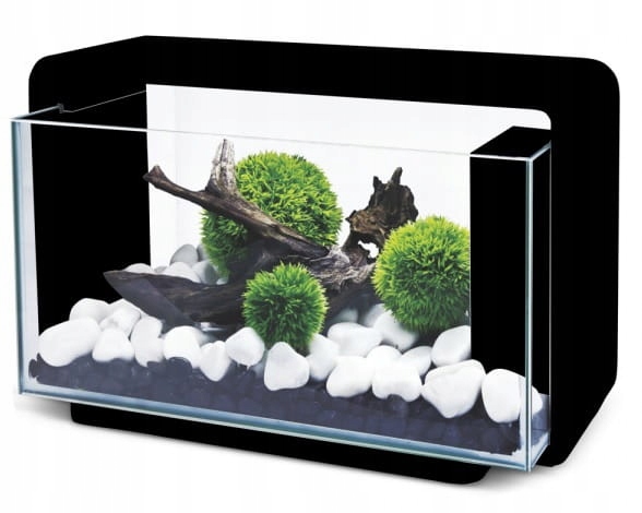 Levně Akvárium 40 l Hailea E40 černé Led osvětlení f