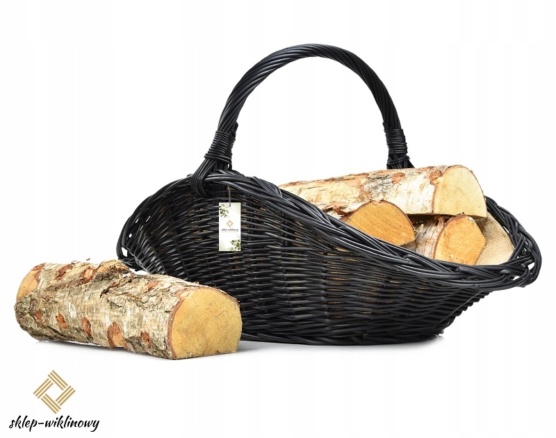 Polský krbový koš na palivové dřevo do krbu Košík 61 cm Obšitý