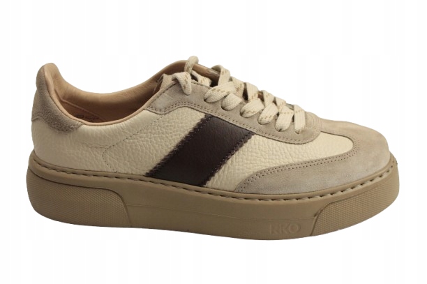 Polobotky Tenisky Ryłko 0RR12_2DVF vel.40 Béžová/Hnědá Silná podrážka