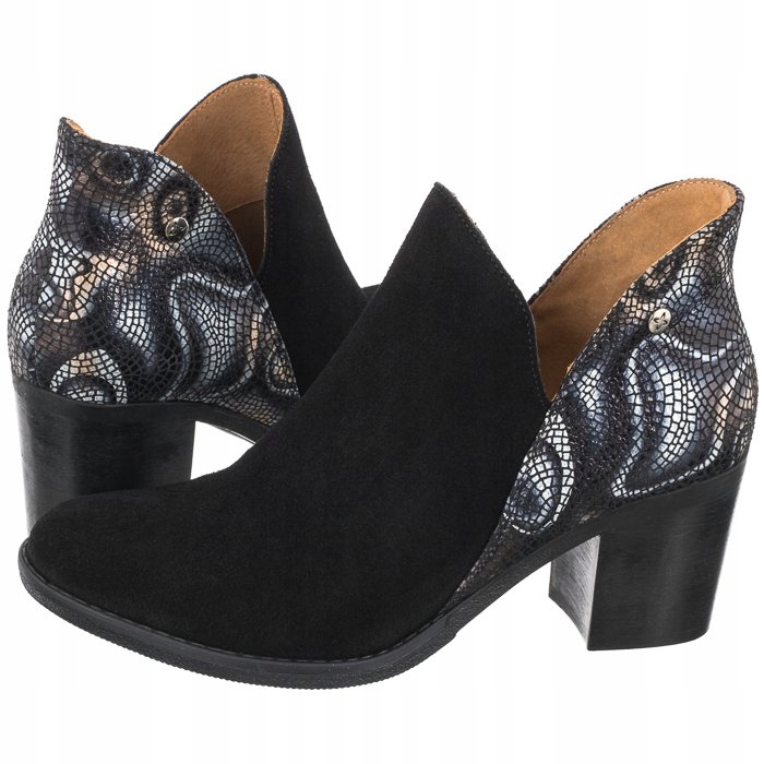 Dámské boty Boty Kotníkové Boty Semišové Maciejka Černé 04492