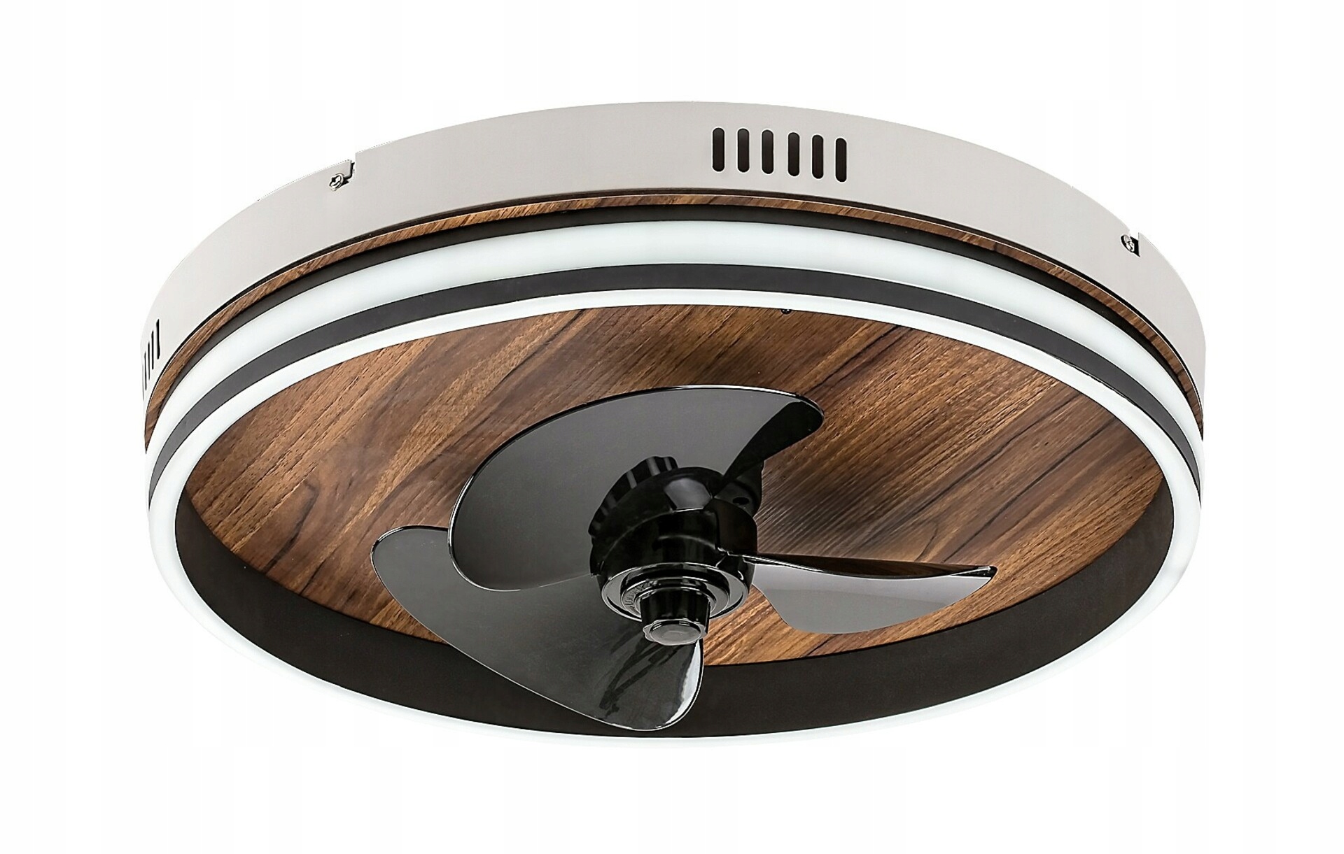 Stropné Led svietidlo s ventilátorom Rabalux Faustine 30W Cct DIM čierna/dyha