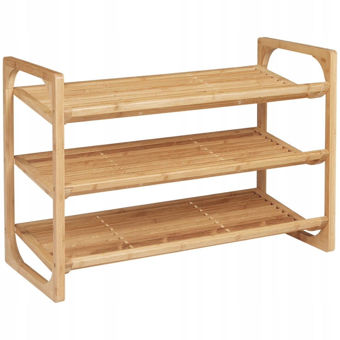 Regál na boty Homcom Model Přírodní 76x33x51 cm na 9 párů bot
