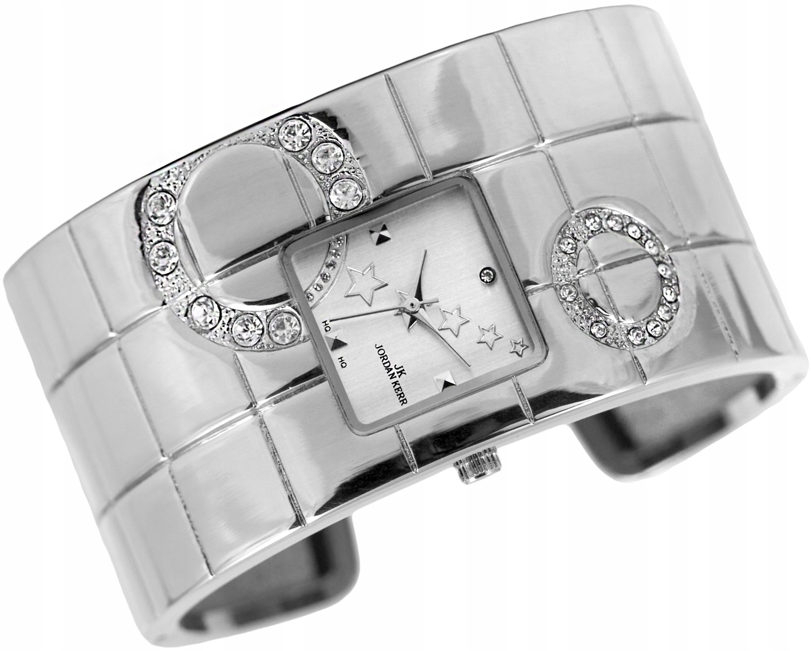 

Zegarek Damski J.Kerr Szeroka Bransoleta Cyrkonie