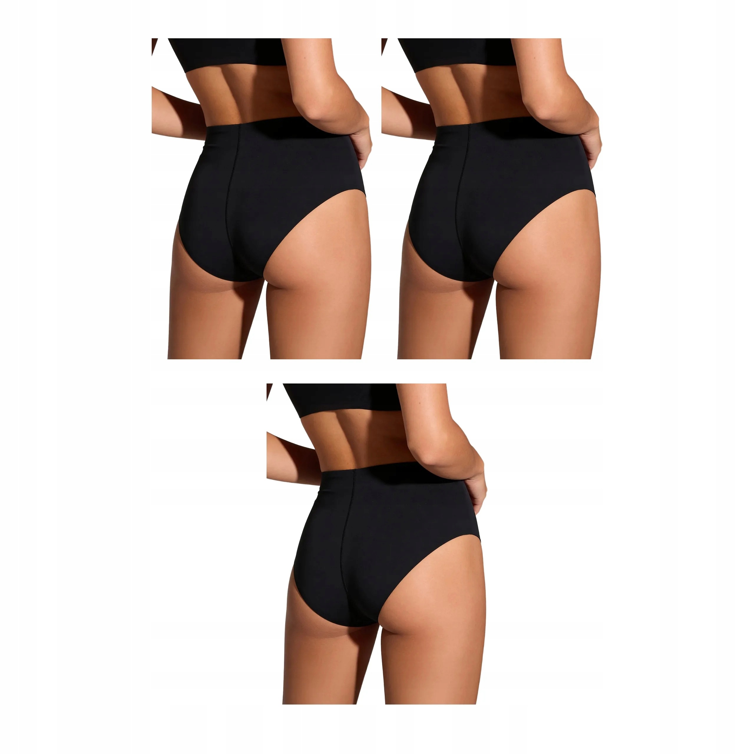 3 ks Kalhotky s vysokým pasem 445L Touch 3x Nero XXL