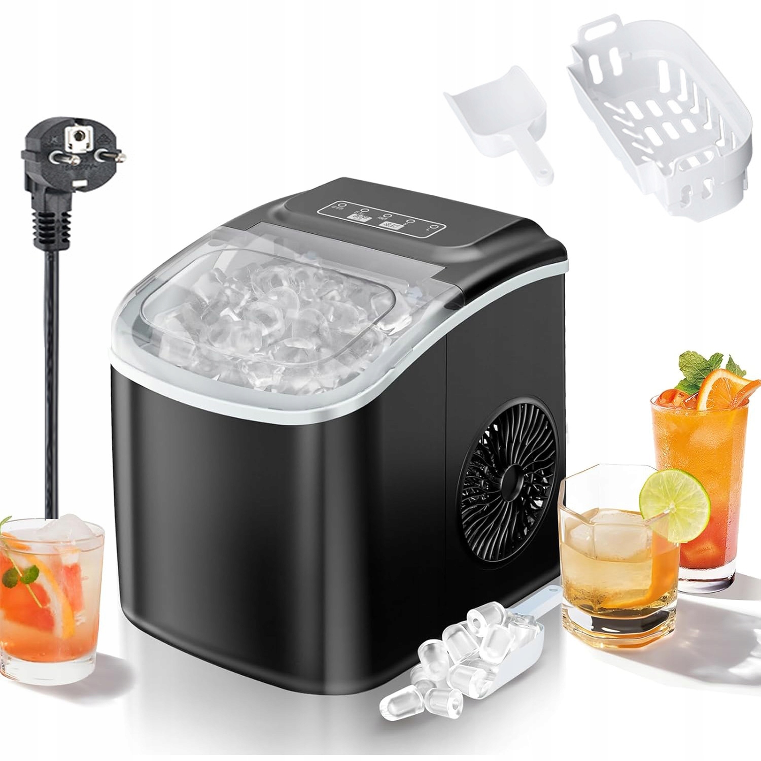 Automatický Výrobník Ledu S Velkou Kapacitou 1.2 L, 12 KG/24 H Lopatka