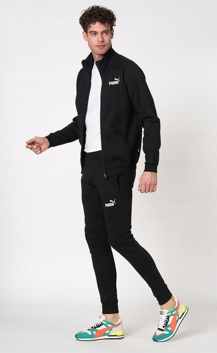 3225 Teplákovka Pánská Bavlněná Tepláková Souprava Na Zip Bez Kapuce Kapuce Černá Puma