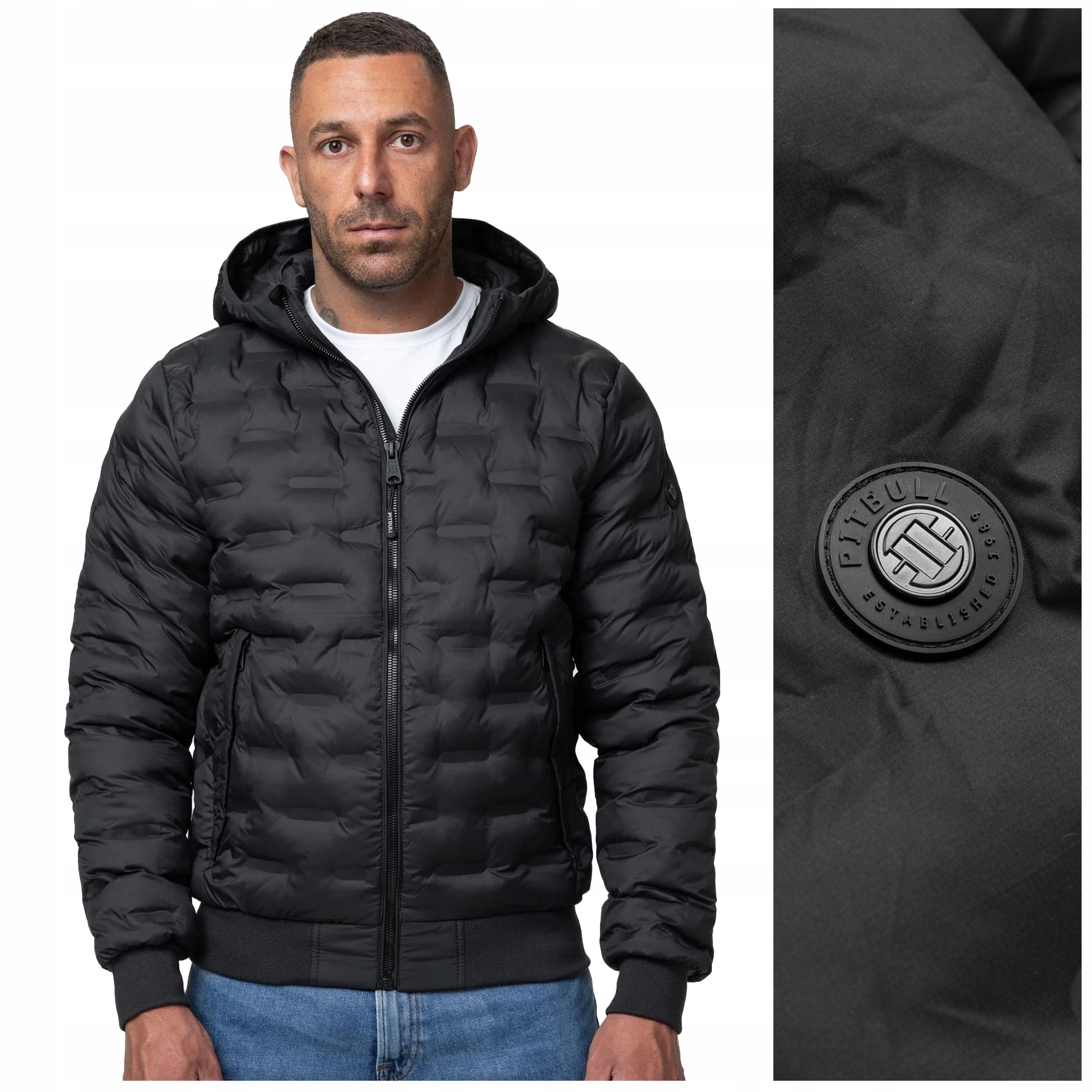 Zimní bunda Pit Bull s kapucí "fisk" vel. XL černá