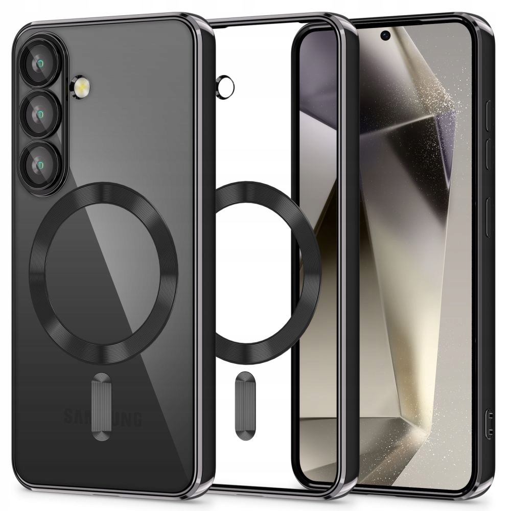 Etui Do Samsung S25 Tech-protect Magflex Magsafe Czarne Case Plecki Futerał