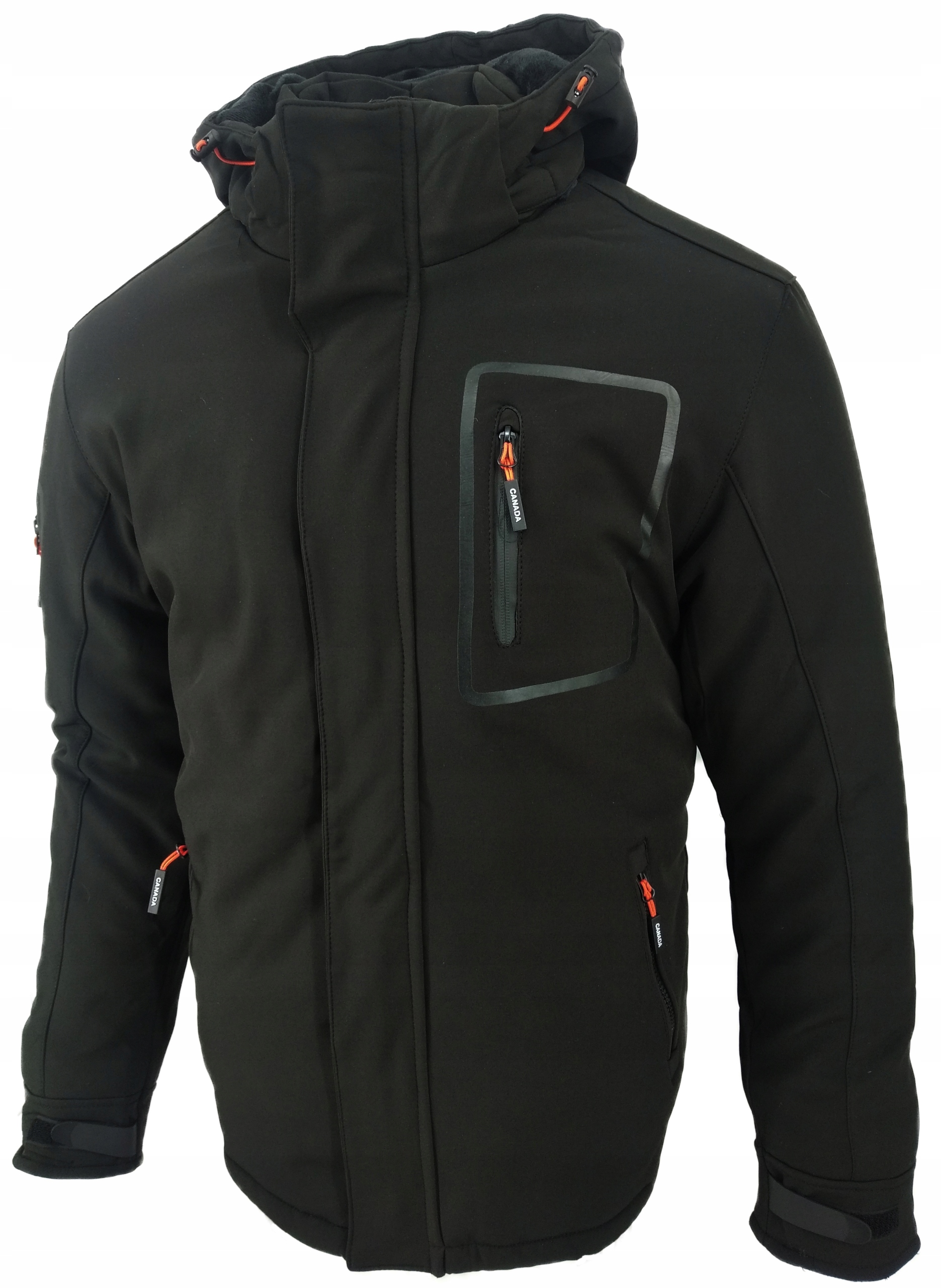 KURTKA MĘSKA ZIMOWA SOFTSHELL CZARNA CAN734 XXXL Marka inna