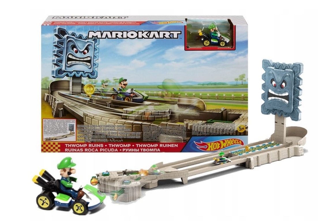 

Hot Wheels Tor wyrzutnia Mario Kart Ruiny Thwomp