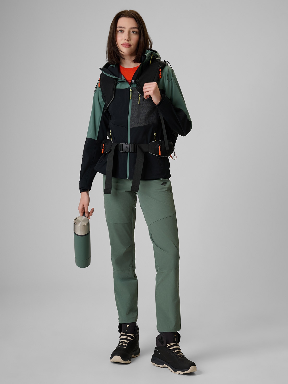 4F Dámské Trekové Kalhoty Khaki 4FDRY XL