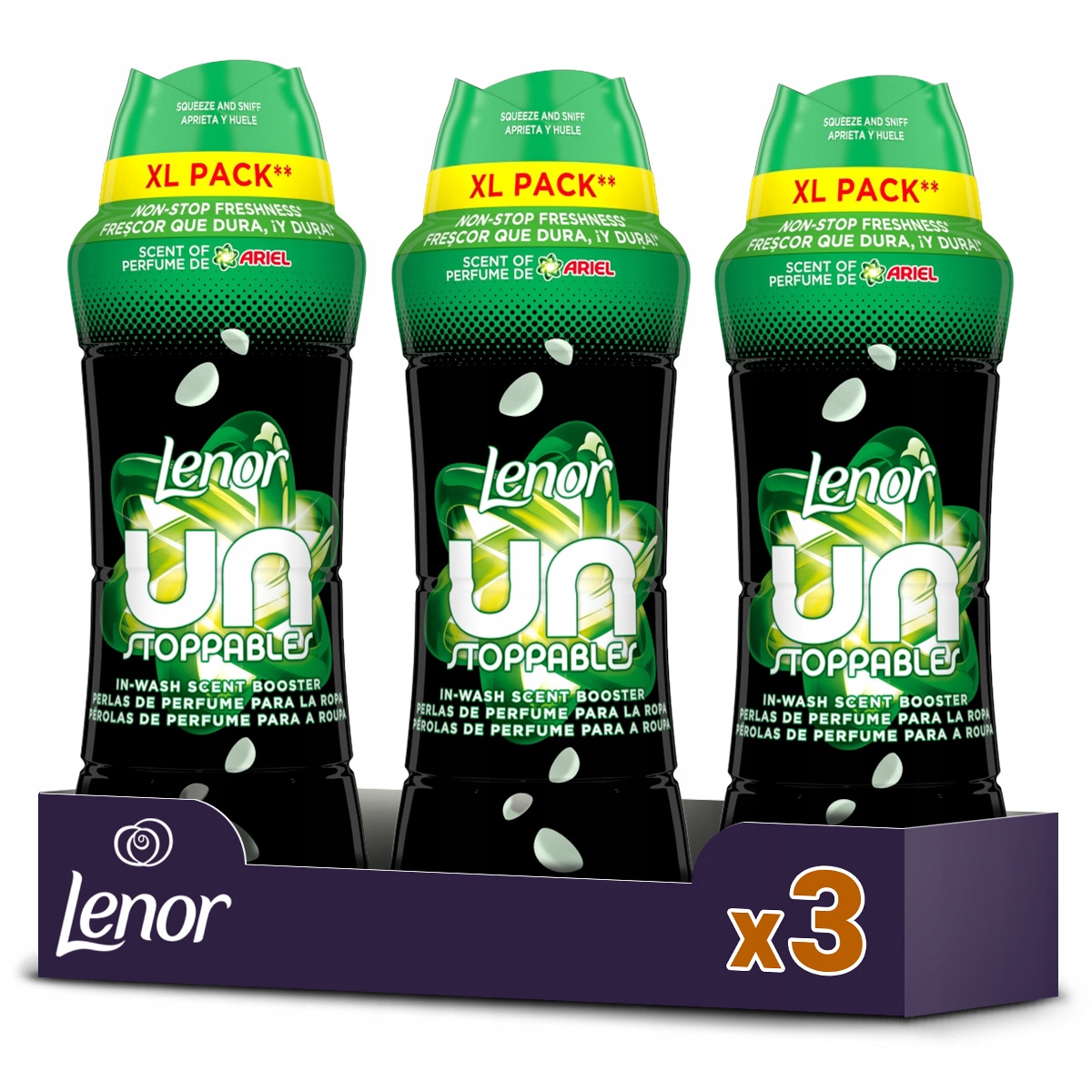 Zestaw Lenor Unstoppables perełki do prania zapach Ariel 3x495g