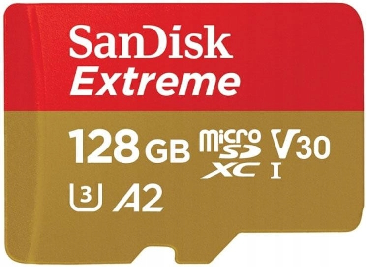 Karta pamięci SANDISK microSDXC Extreme 128GB Klasy prędkości A2 V30 U3 C10