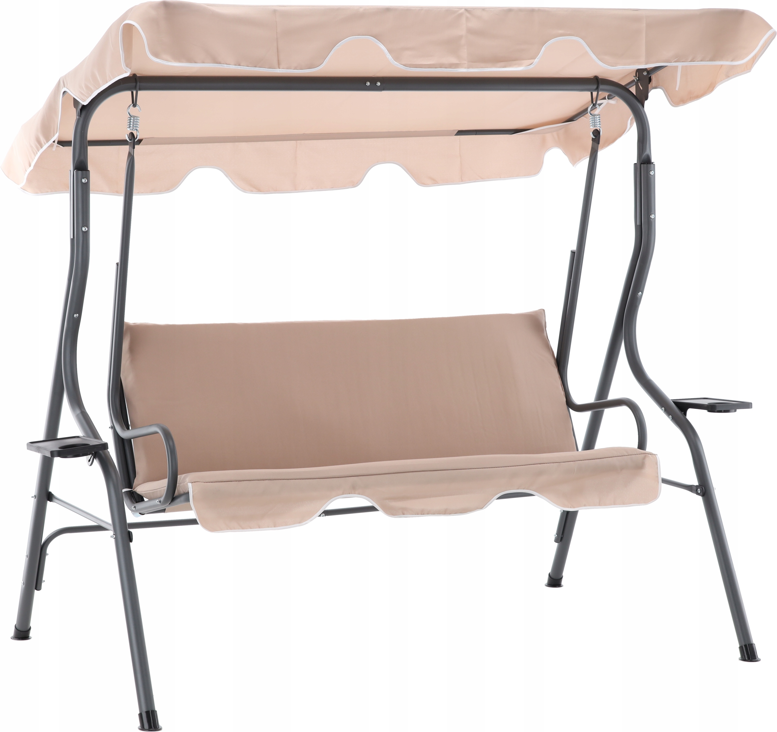 HUŚTAWKA OGRODOWA WOLNOSTOJĄCA BUJANA GARDEN LINE UCHWYT NA NAPÓJ 45x170cm Długość siedziska 170 cm