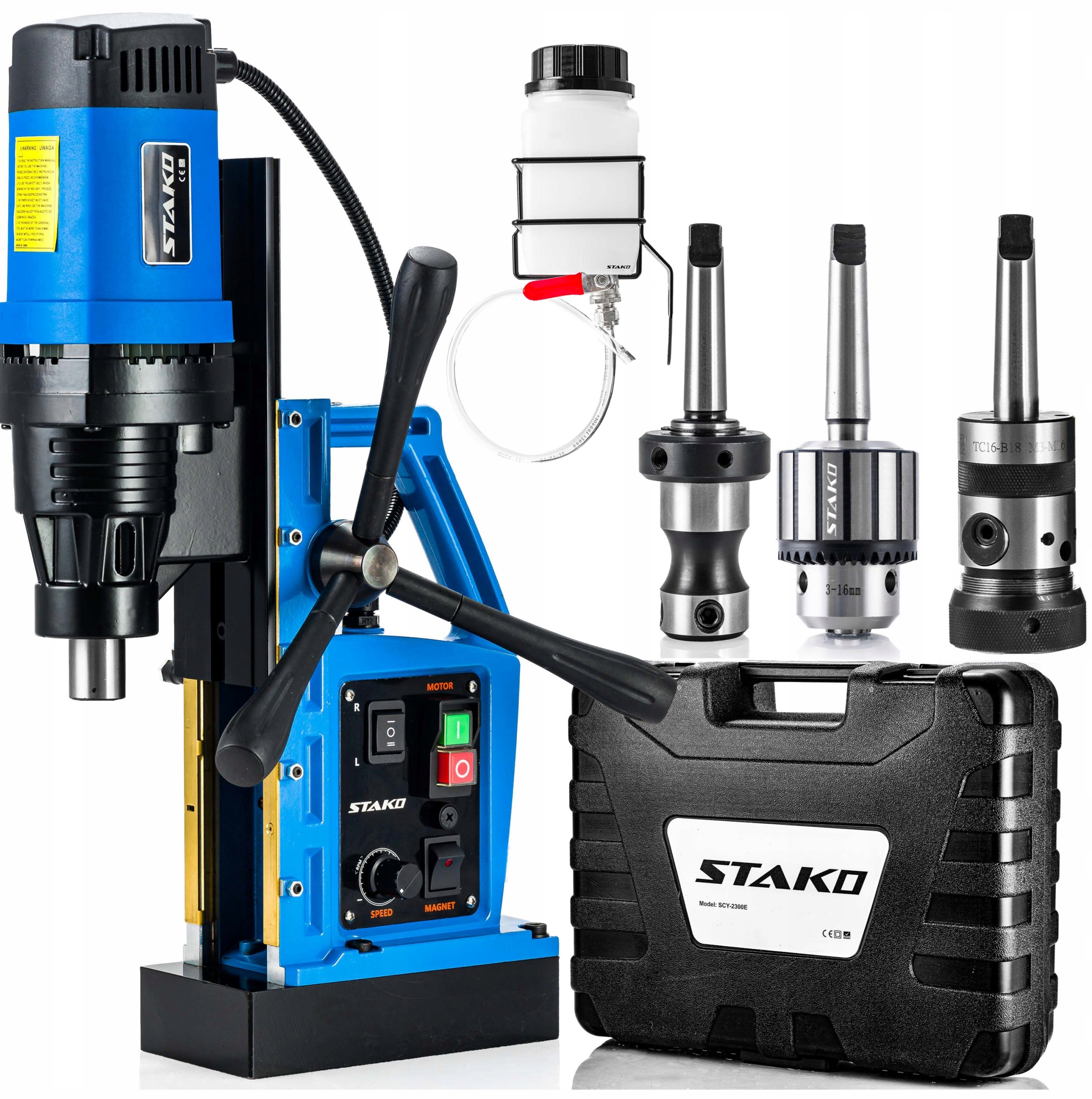 Wiertarka Magnetyczna Gwinciarka fi80mm 2050W 16kg MT3 Magnesówka Stako