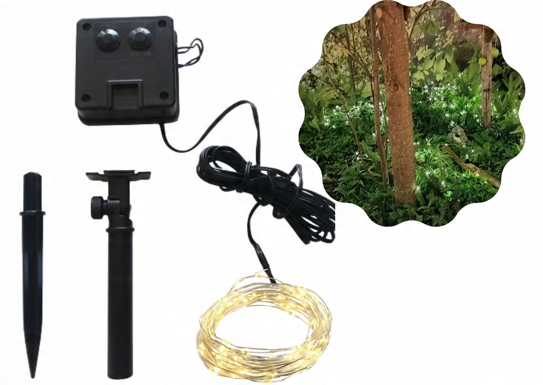 

Lampki solarne 4,9m ogrodowe drucik 50 Led Solar