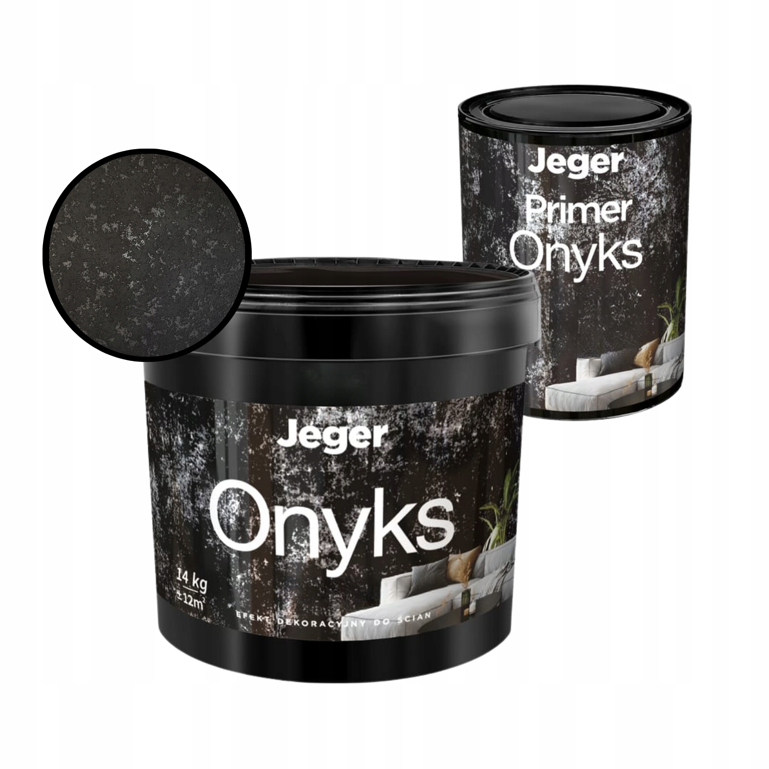 Dekorativní nástěnná sada Metalizující díry Onyx Černá Primer Onyx