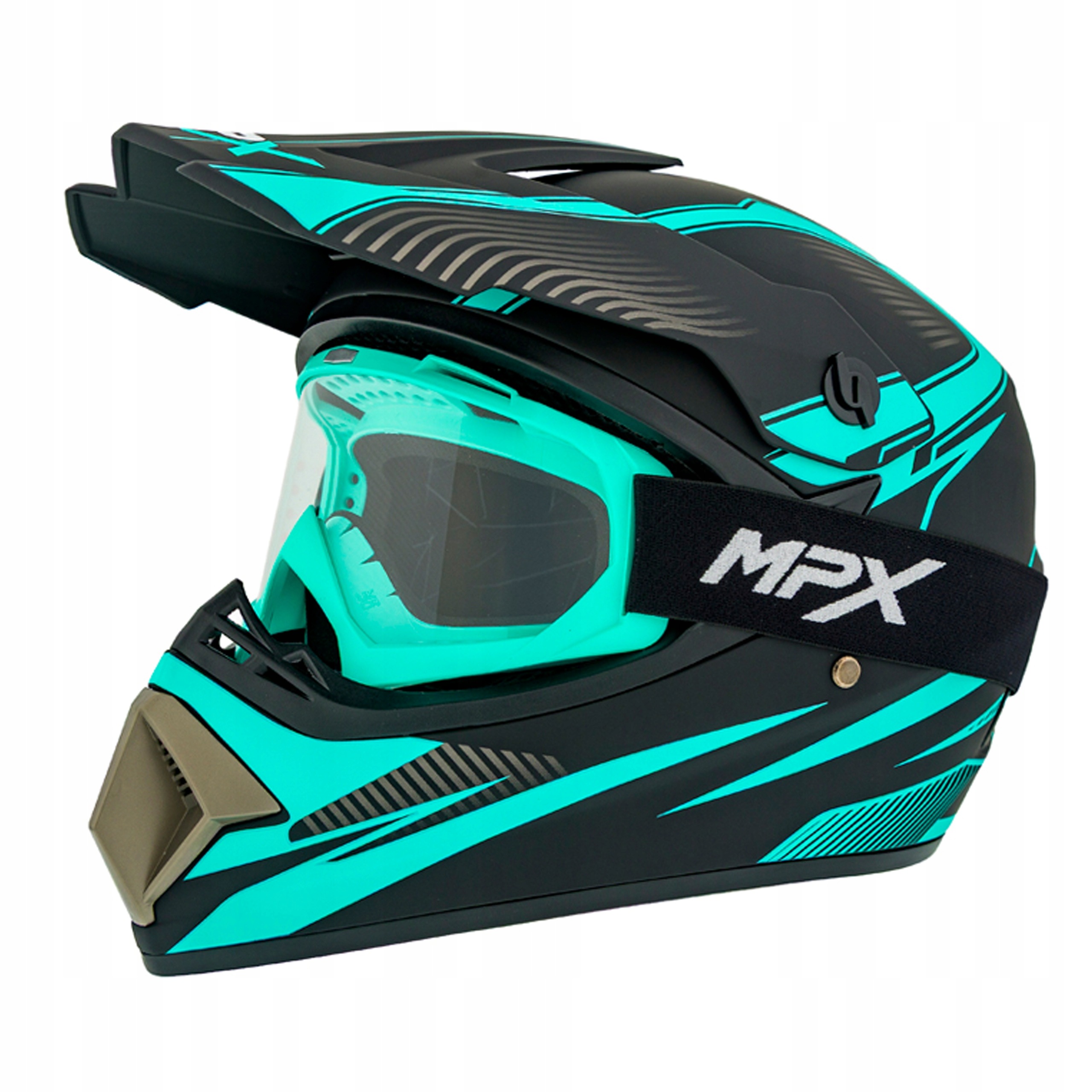 Kask Cross S Gogle Enduro Quad Atv Rower Bmx Mtb Hulajnoga Powłoka Matowa