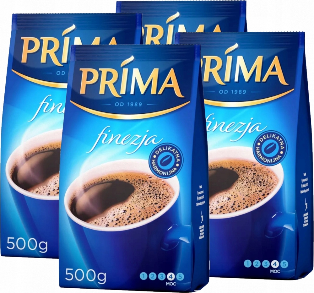 Kawa mielona Prima Finezja zestaw kaw 4x500g