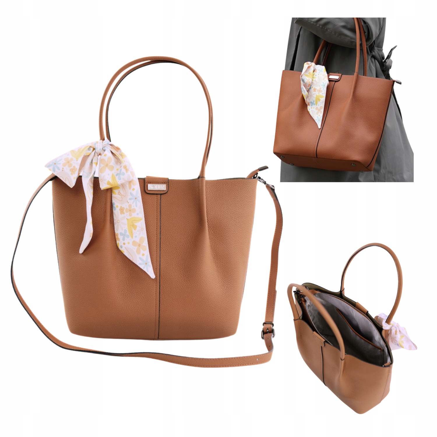 Dámská kožená taška Solier, kabelka přes rameno do ruky, shopper dárek