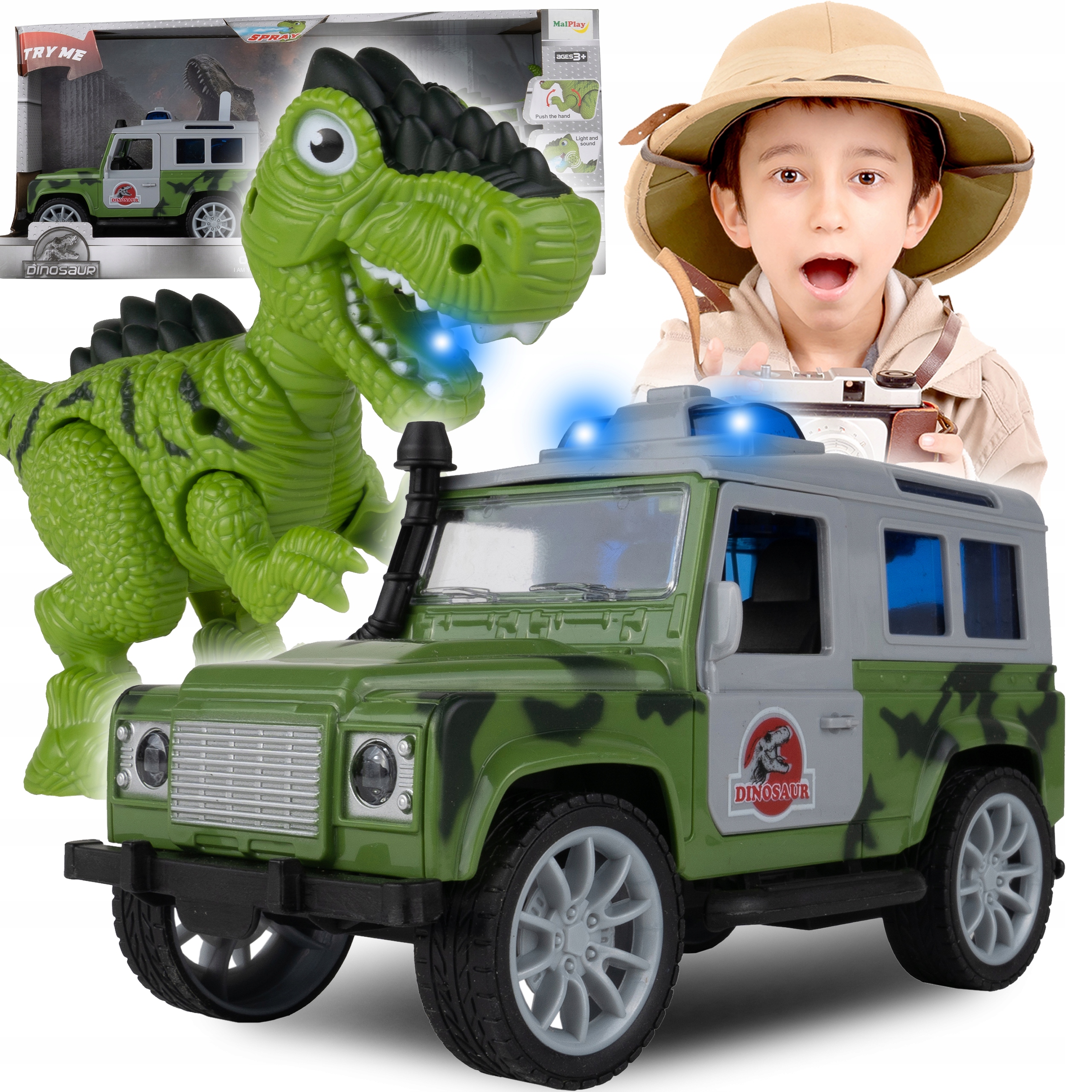 

Auto Jeep Z Napędem Z Dinozaurem Jurassic World