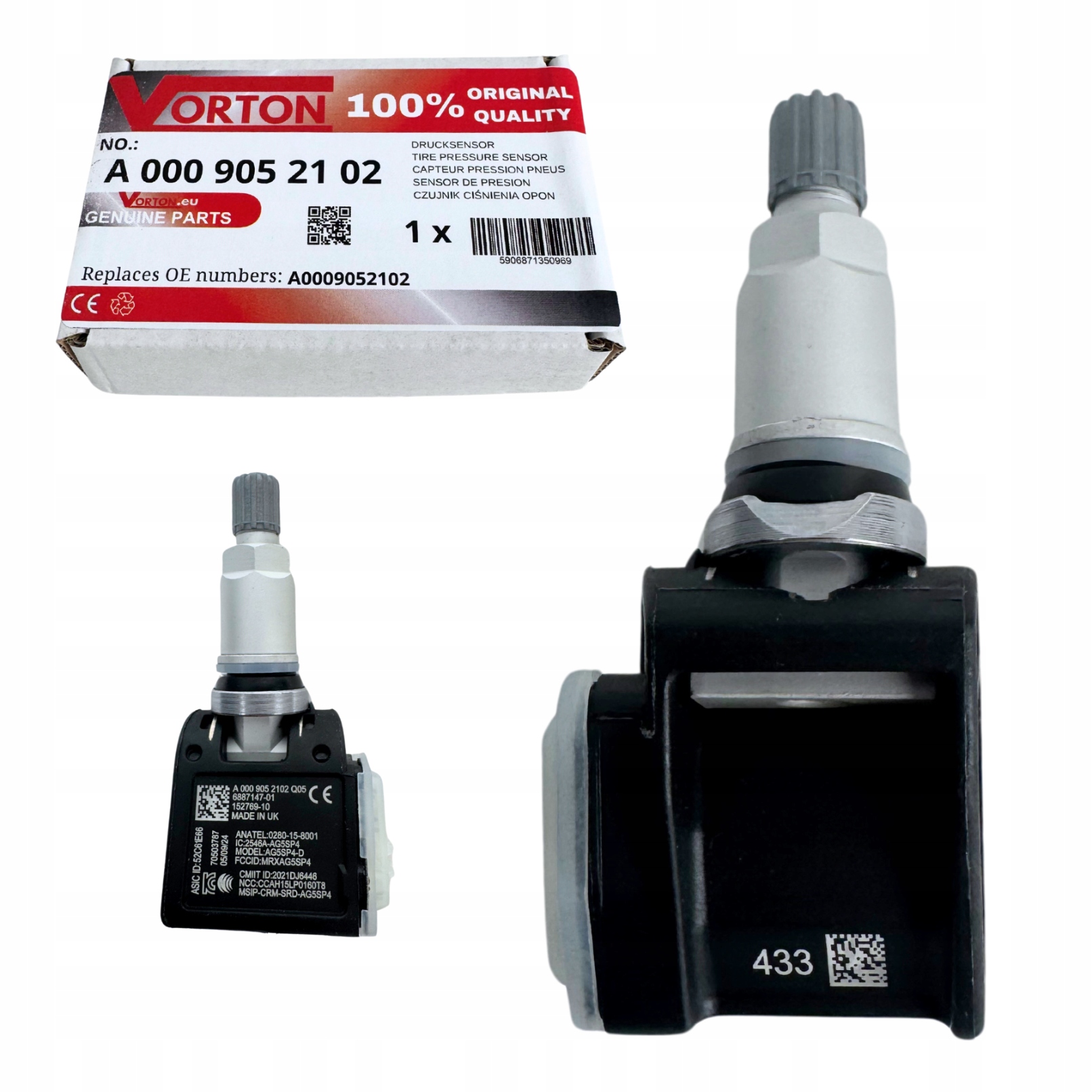 Snímač Tlaku Pneumatik Tpms Mercedes Cls C257 Amg C190 R190 A0009052102