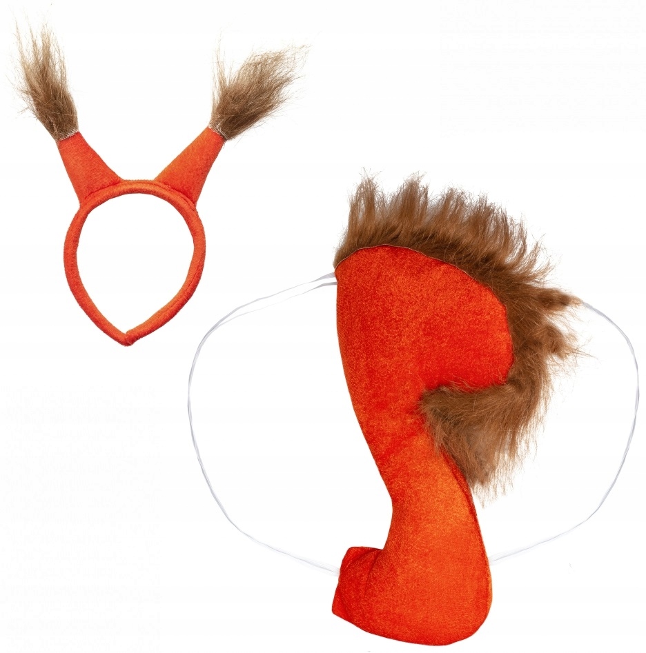 Zestaw WIEWIÓRKA Wiewiórki Przebranie Strój Opaska Uszy Ogon Jesień Las