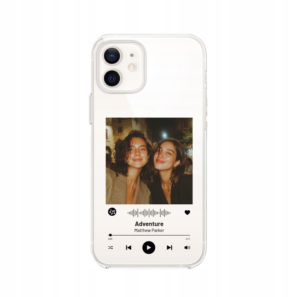 Etui do iPhone 12 personalizowane, z własnym zdjęciem i piosenką