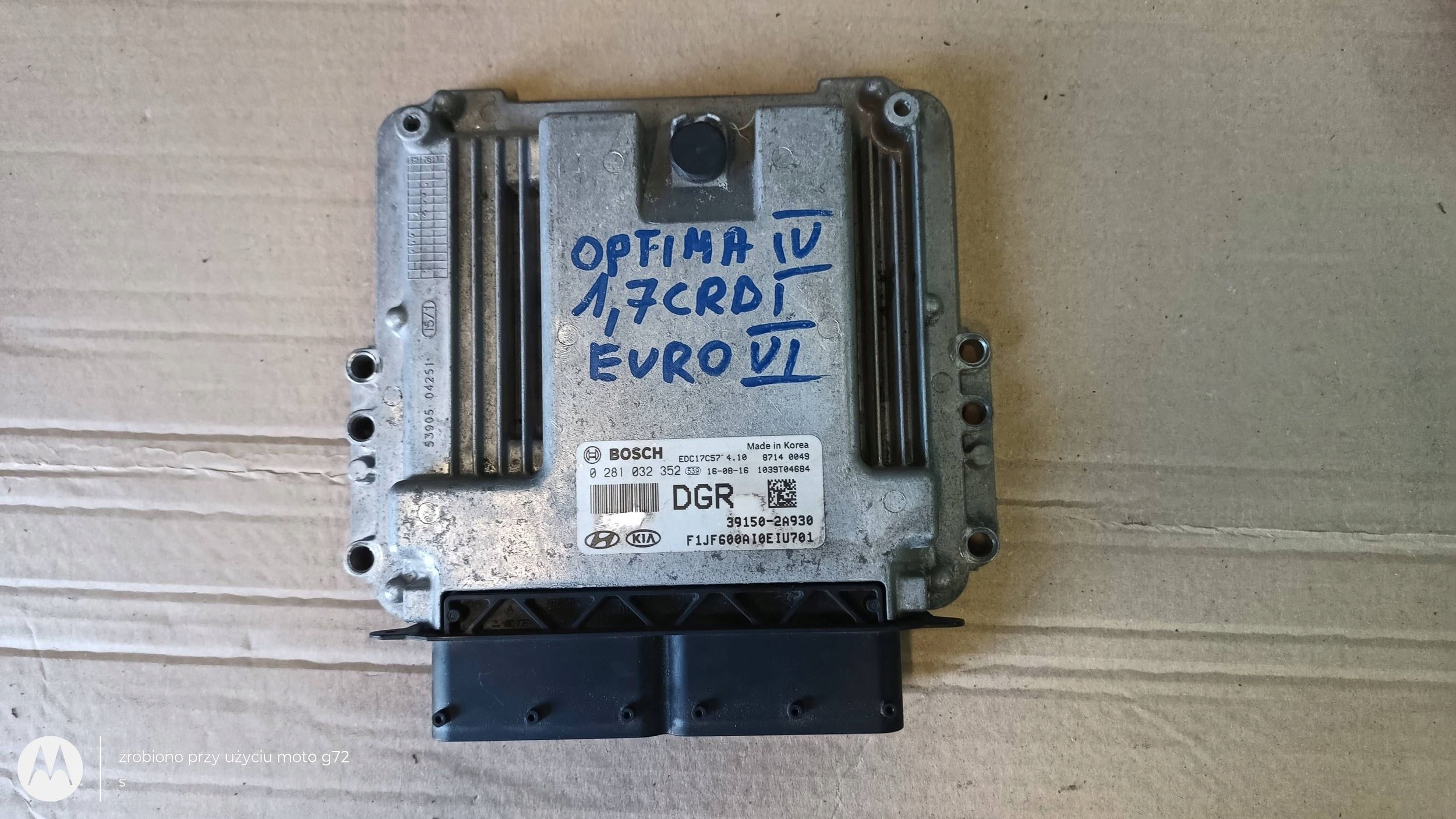KIA OPTIMA computer control unit 39150-2A930 2019R